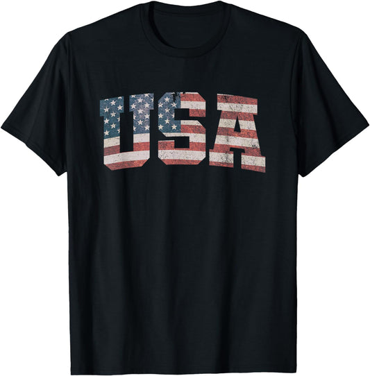 USA US Flag Patriotic 4Th of July America T-Shirt