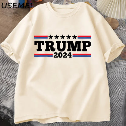 I'M Voting for the Felon Trump 2024 T Shirt Men Casual Cotton Short Sleeve Donald Trump T-Shirt Summer Casual Printed Tshirt