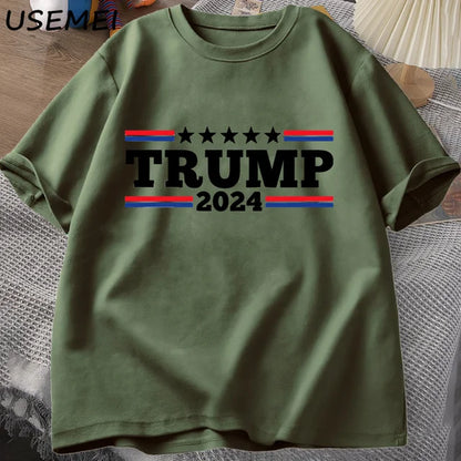 I'M Voting for the Felon Trump 2024 T Shirt Men Casual Cotton Short Sleeve Donald Trump T-Shirt Summer Casual Printed Tshirt