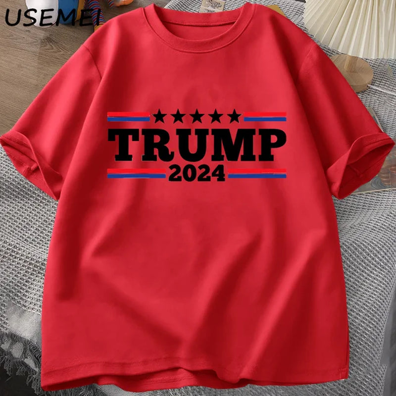 I'M Voting for the Felon Trump 2024 T Shirt Men Casual Cotton Short Sleeve Donald Trump T-Shirt Summer Casual Printed Tshirt