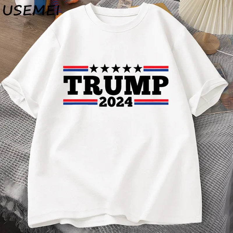 I'M Voting for the Felon Trump 2024 T Shirt Men Casual Cotton Short Sleeve Donald Trump T-Shirt Summer Casual Printed Tshirt