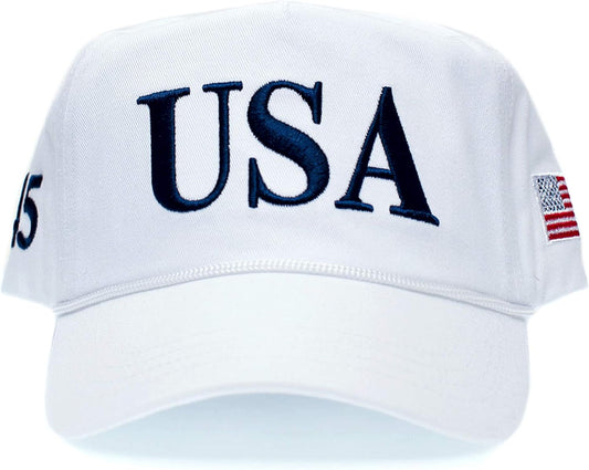 USA 45 Flag Embroidered MAGA Trump Campaign Cloth Braid Hat Adjustable Cap Quality Multi