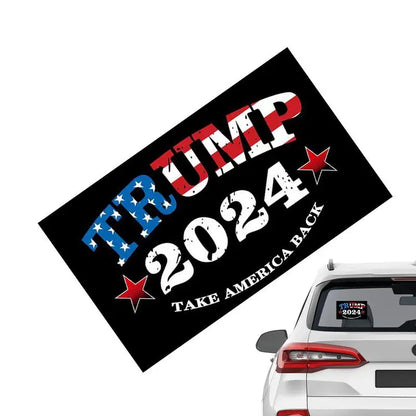 Trump Bumper Sticker 2024 Trump Take America Back 2024 Bumper Sticker Self-Adhesive Waterproof Non Stick Bumper and Window