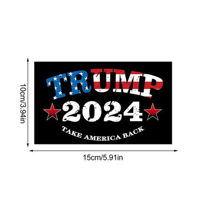 Trump Bumper Sticker 2024 Trump Take America Back 2024 Bumper Sticker Self-Adhesive Waterproof Non Stick Bumper and Window