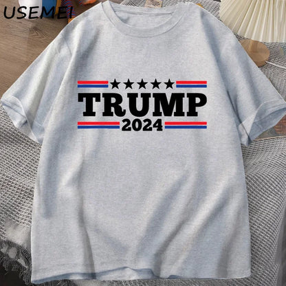 I'M Voting for the Felon Trump 2024 T Shirt Men Casual Cotton Short Sleeve Donald Trump T-Shirt Summer Casual Printed Tshirt