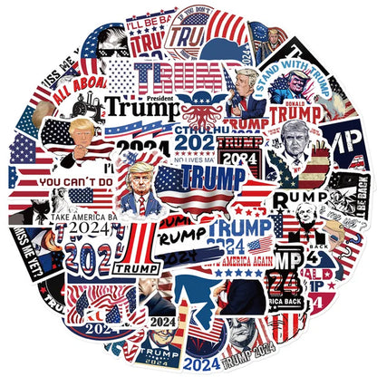 50Pcs Donald Trump 2024 Stickers, Trump Decal for Laptop, Phone, Car, Water Bottle