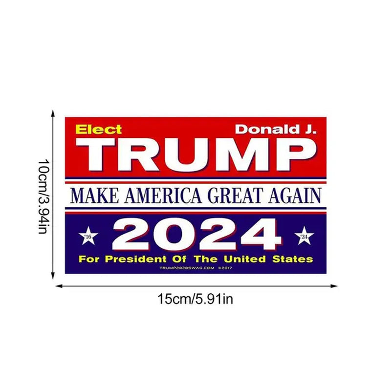 Trump Bumper Sticker 2024 Trump Take America Back 2024 Bumper Sticker Self-Adhesive Waterproof Non Stick Bumper and Window