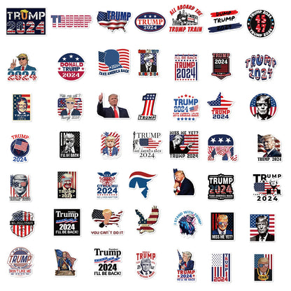 50Pcs Donald Trump 2024 Stickers, Trump Decal for Laptop, Phone, Car, Water Bottle