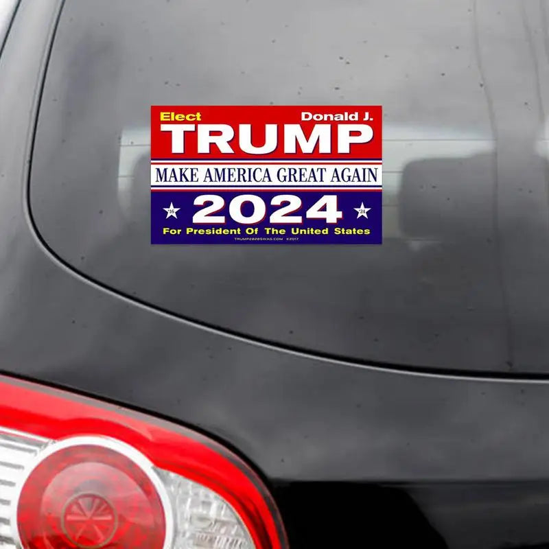 Trump Bumper Sticker 2024 Trump Take America Back 2024 Bumper Sticker Self-Adhesive Waterproof Non Stick Bumper and Window